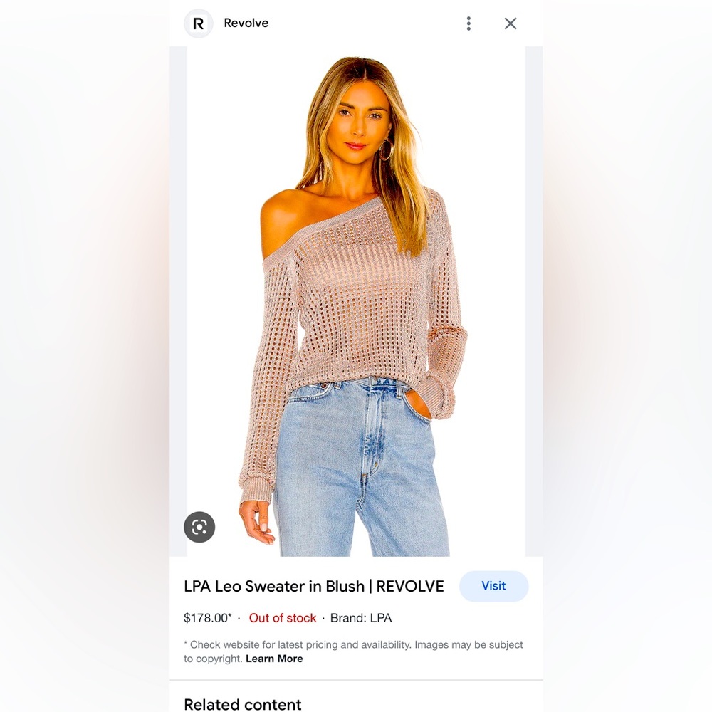 LPA Leo sweater in Blush - sold out online! NWOT